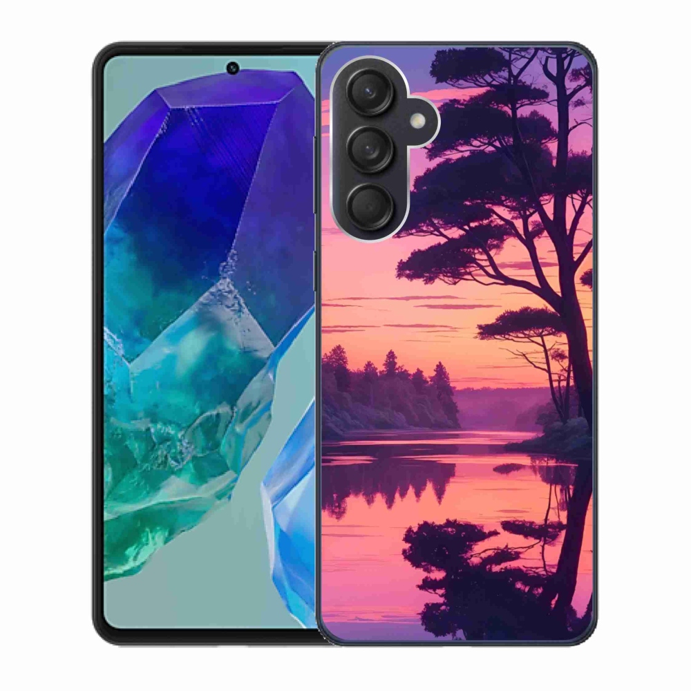 Gelový kryt mmCase na Samsung Galaxy M55 5G - západ slunce nad jezerem