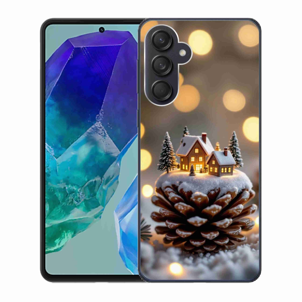 Gelový kryt mmCase na Samsung Galaxy M55 5G - zimní vesnička