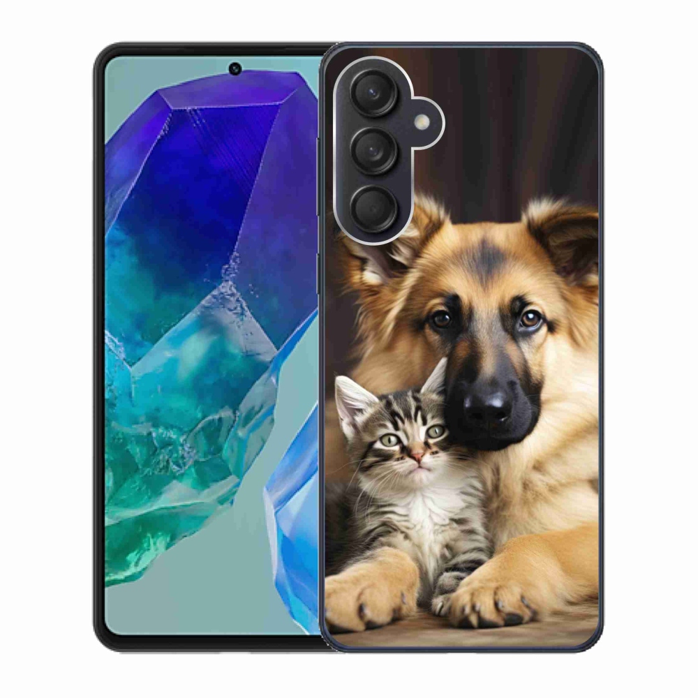 Gelový kryt mmCase na Samsung Galaxy M55 5G - zvířecí přátelství