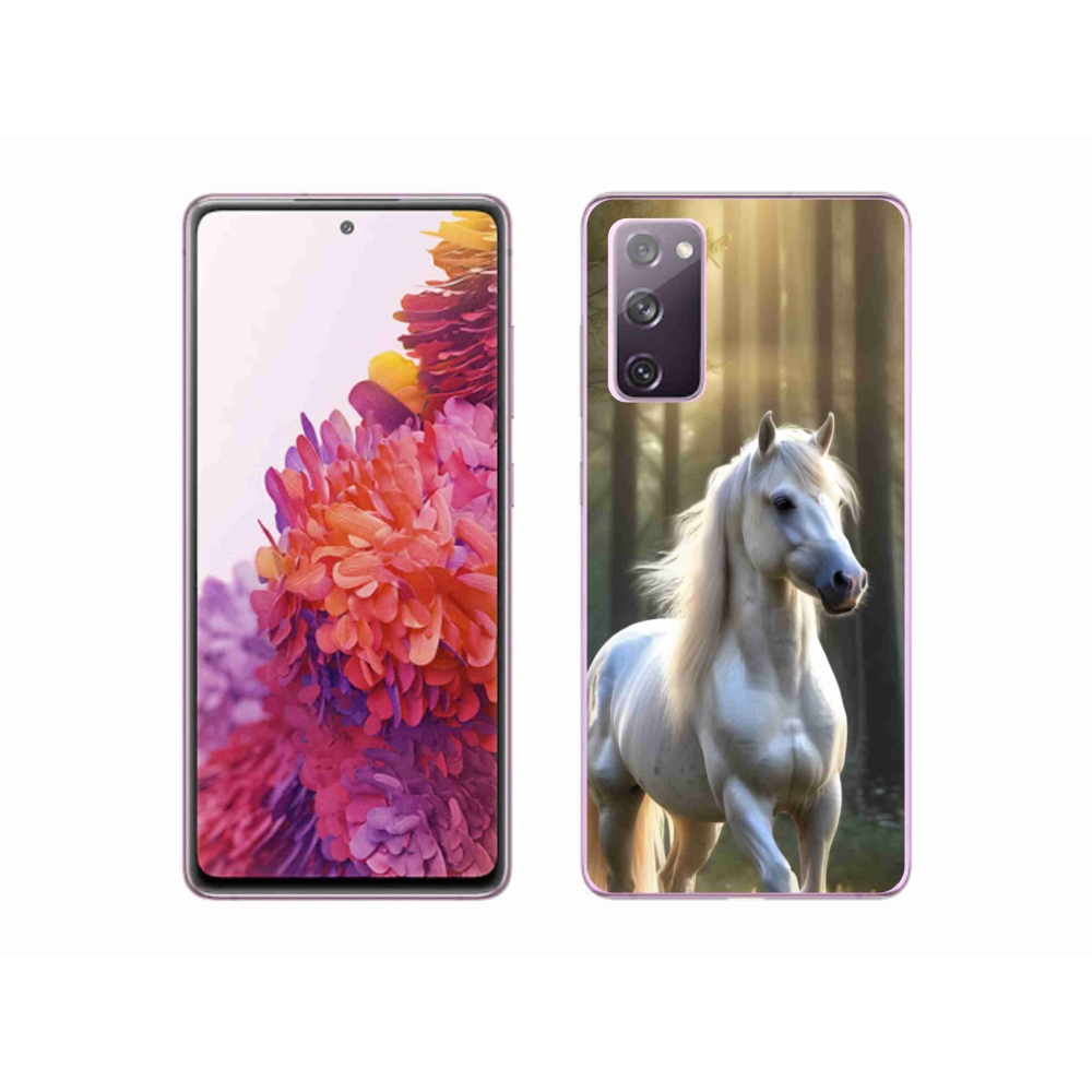 Gelový kryt mmCase na Samsung Galaxy S20 FE - bílý kůň 3