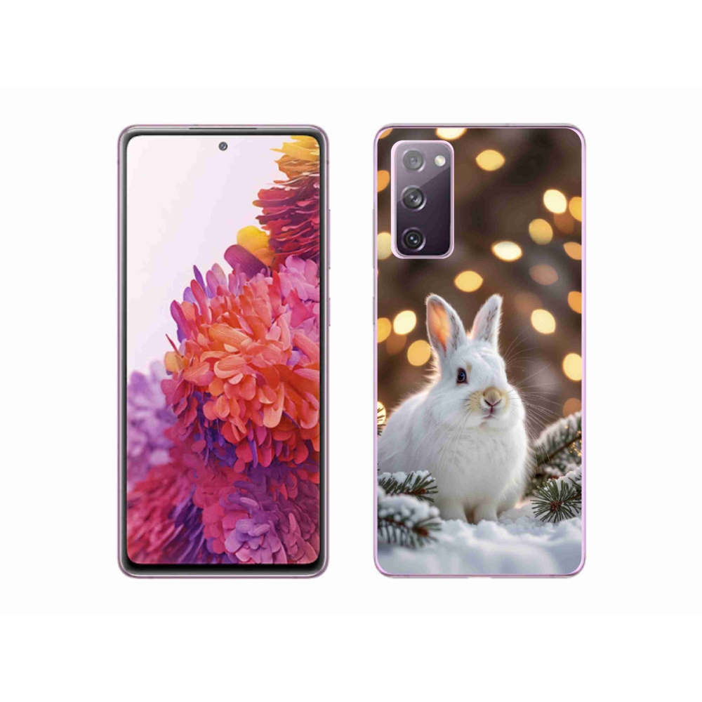 Gelový kryt mmCase na Samsung Galaxy S20 FE - bílý zajíc