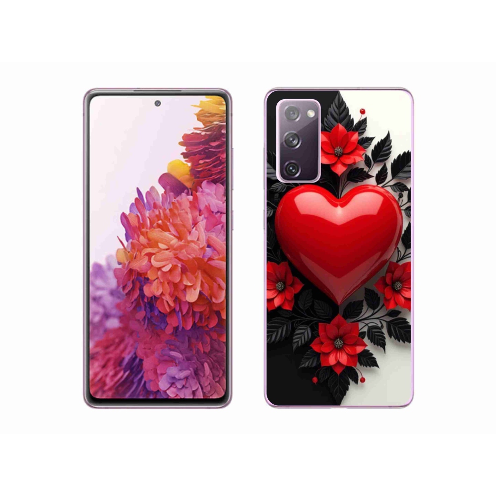 Gelový kryt mmCase na Samsung Galaxy S20 FE - červené srdce