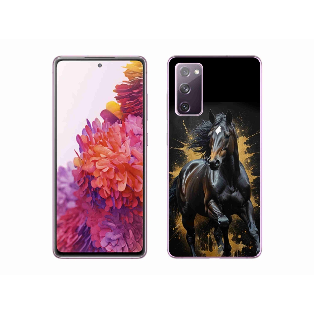Gelový kryt mmCase na Samsung Galaxy S20 FE - elegantní černý hřebec