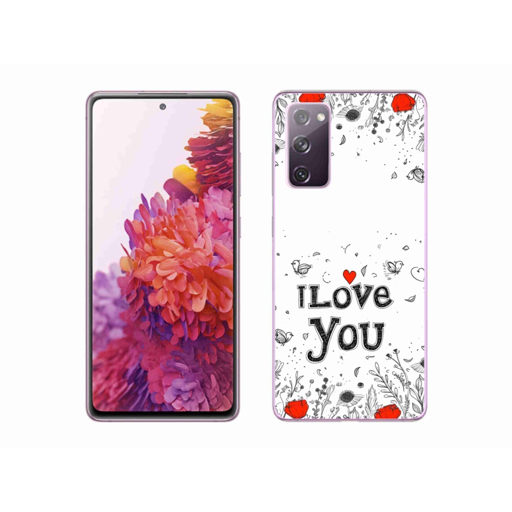 Gelový kryt mmCase na Samsung Galaxy S20 FE - I love you bílé pozadí