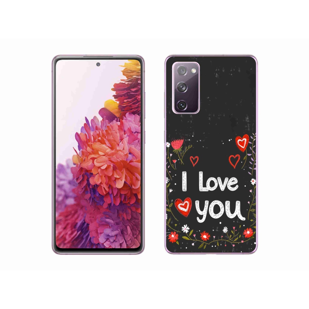 Gelový kryt mmCase na Samsung Galaxy S20 FE - I love you černé pozadí
