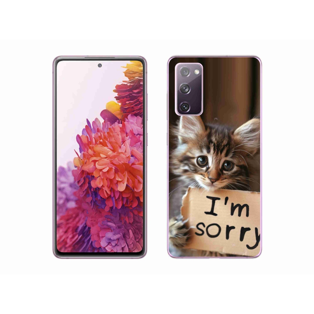 Gelový kryt mmCase na Samsung Galaxy S20 FE - kočíčí omluva