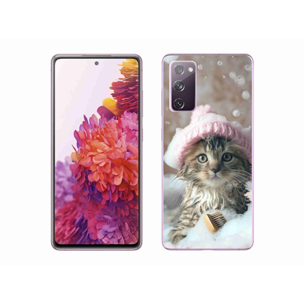 Gelový kryt mmCase na Samsung Galaxy S20 FE - kotě a koupel