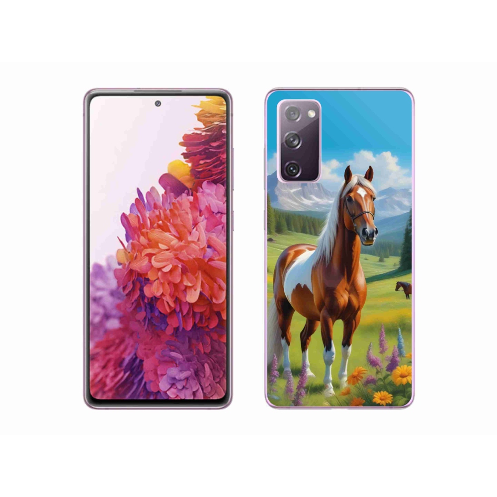 Gelový kryt mmCase na Samsung Galaxy S20 FE - kůň na louce