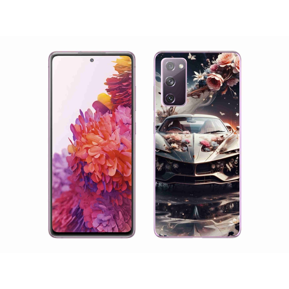 Gelový kryt mmCase na Samsung Galaxy S20 FE - květinový sportovní vůz