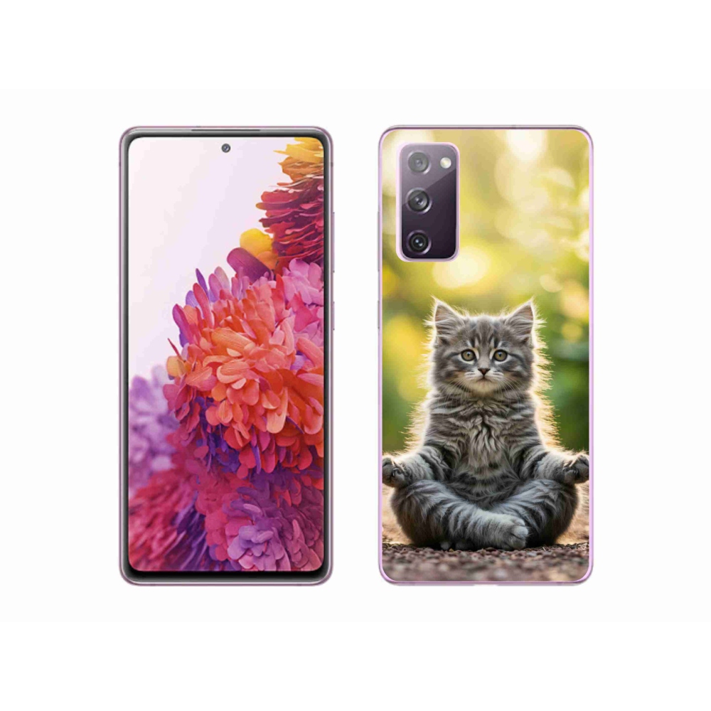 Gelový kryt mmCase na Samsung Galaxy S20 FE - meditující kotě