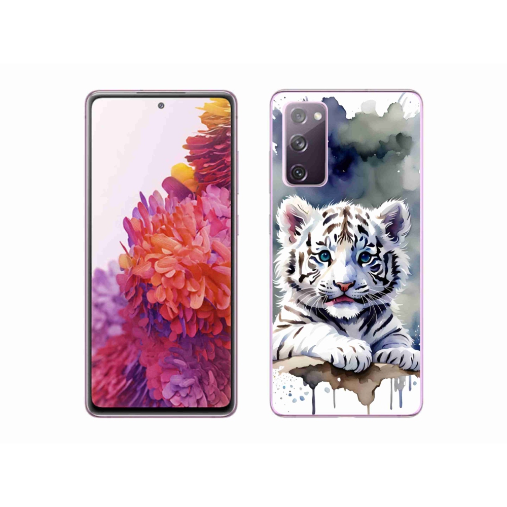 Gelový kryt mmCase na Samsung Galaxy S20 FE - mládě bílého tygra