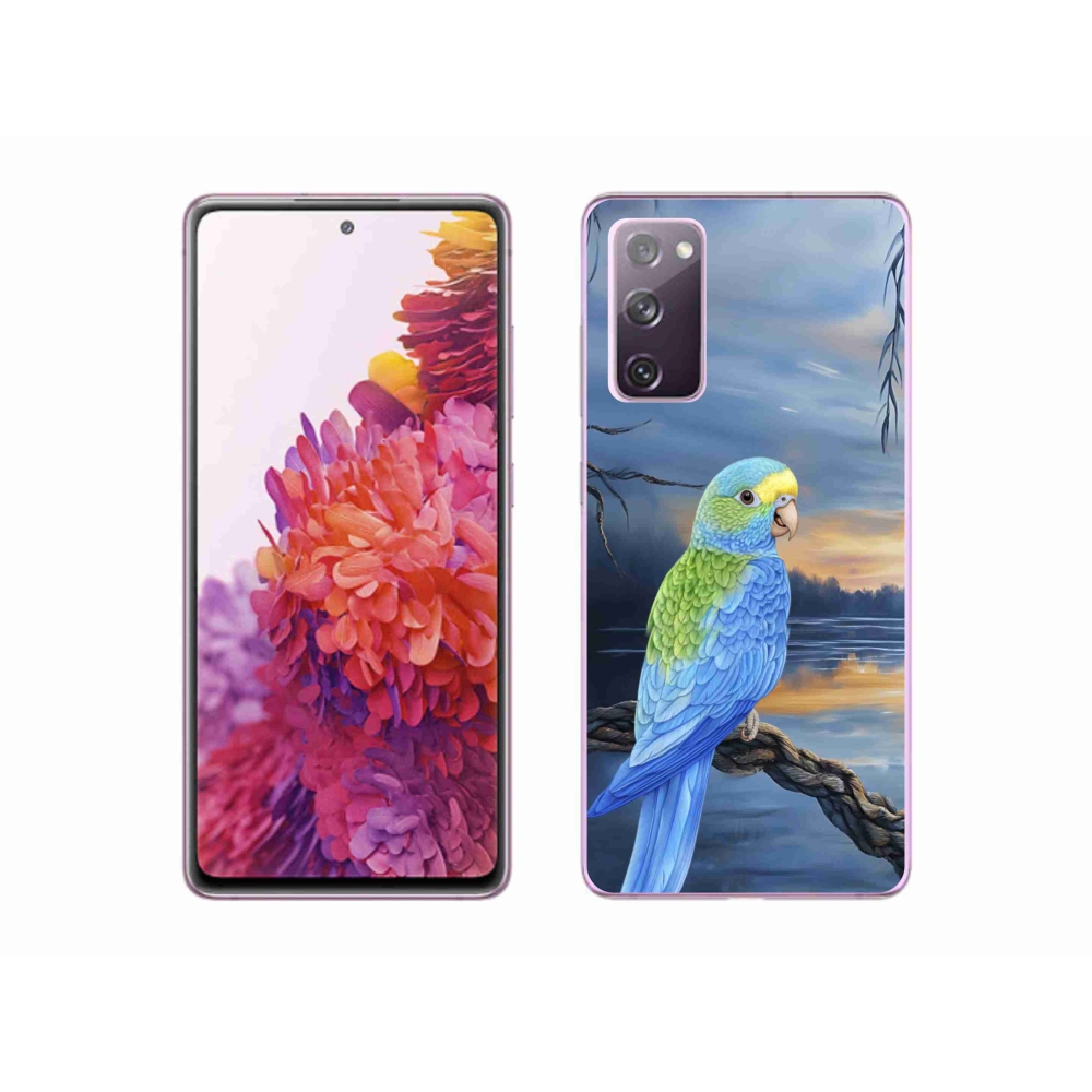 Gelový kryt mmCase na Samsung Galaxy S20 FE - modrý papoušek