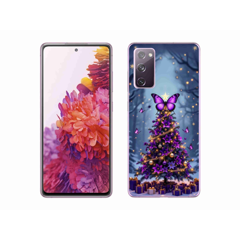 Gelový kryt mmCase na Samsung Galaxy S20 FE - motýlí vánoční stromek