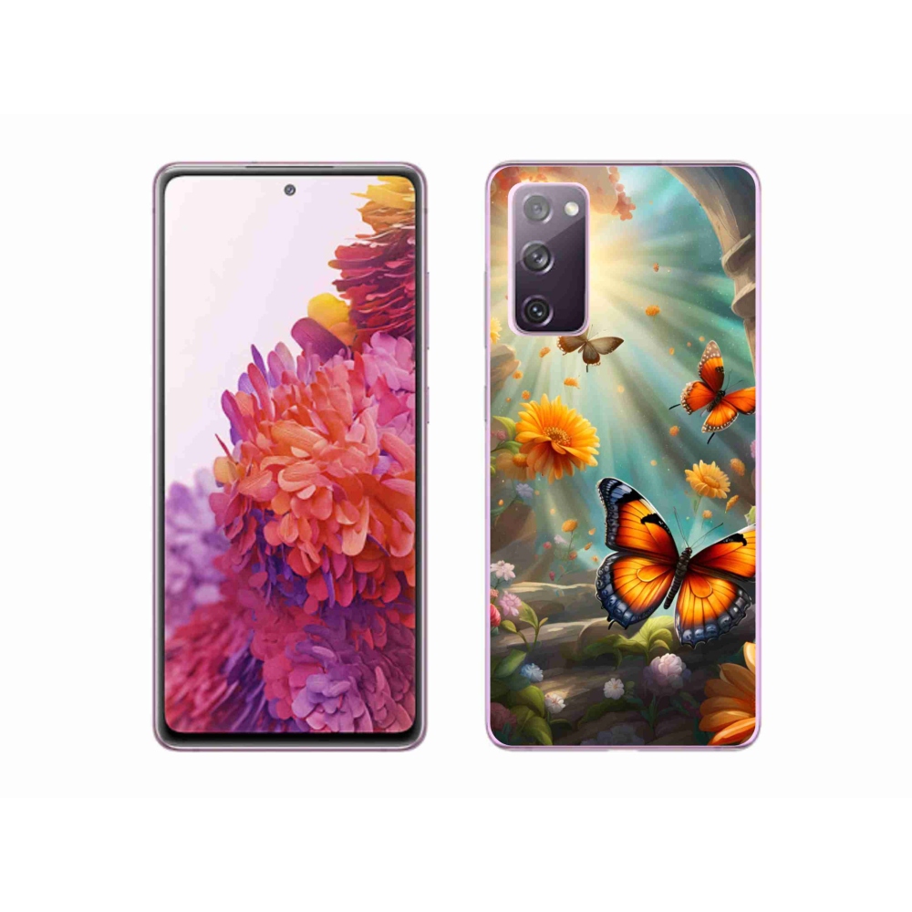 Gelový kryt mmCase na Samsung Galaxy S20 FE - motýlí zahrada 2