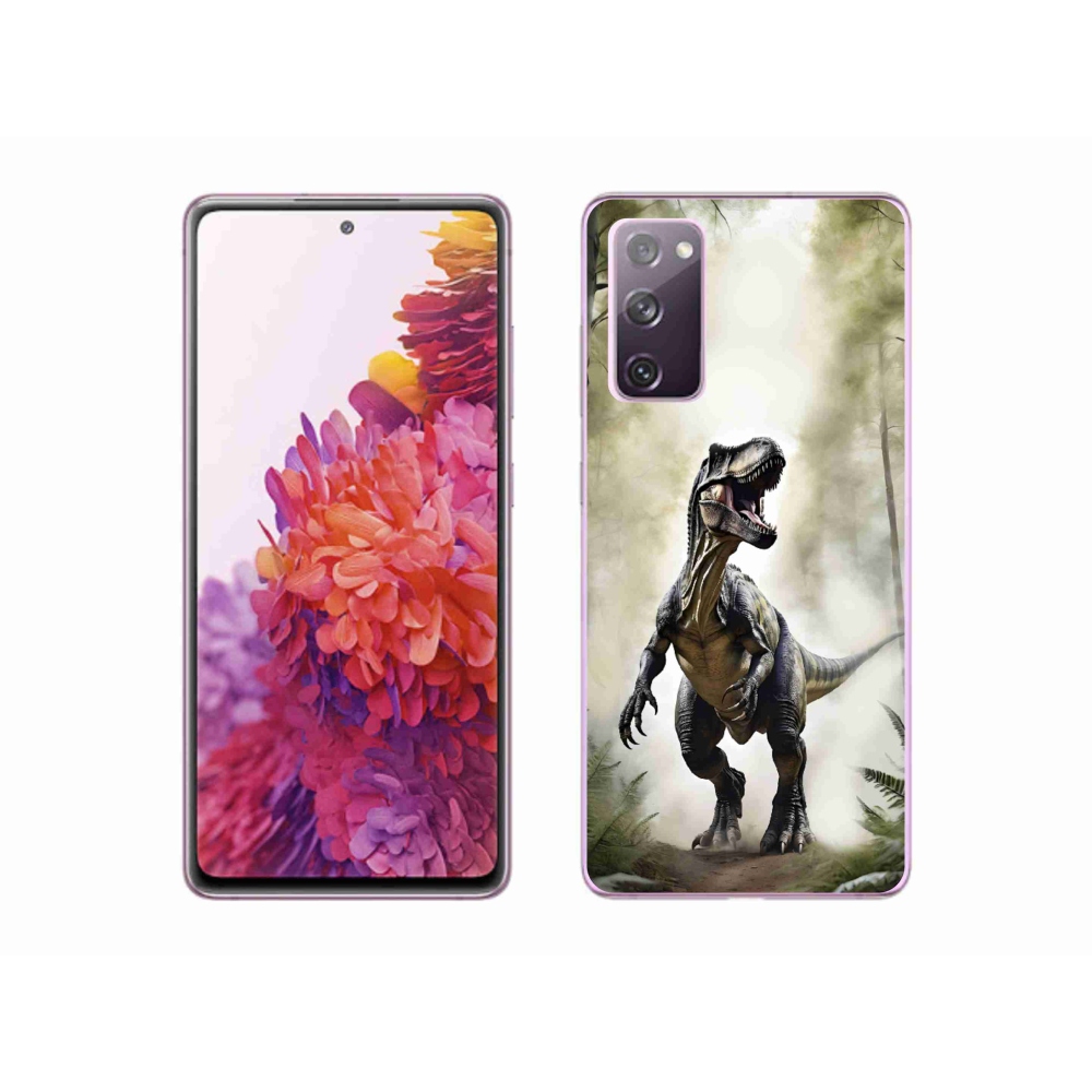 Gelový kryt mmCase na Samsung Galaxy S20 FE - naštvaný T-Rex