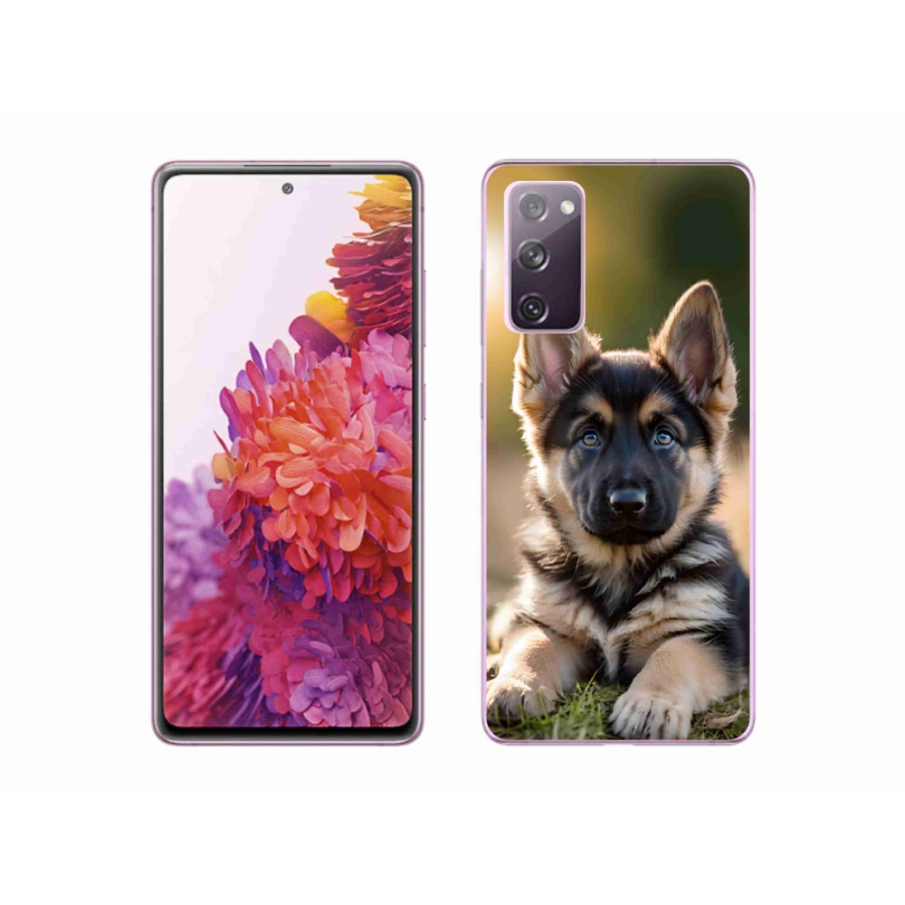 Gelový kryt mmCase na Samsung Galaxy S20 FE - německý ovčák v přírodě