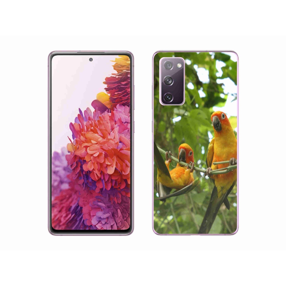 Gelový kryt mmCase na Samsung Galaxy S20 FE - papoušci aratingy