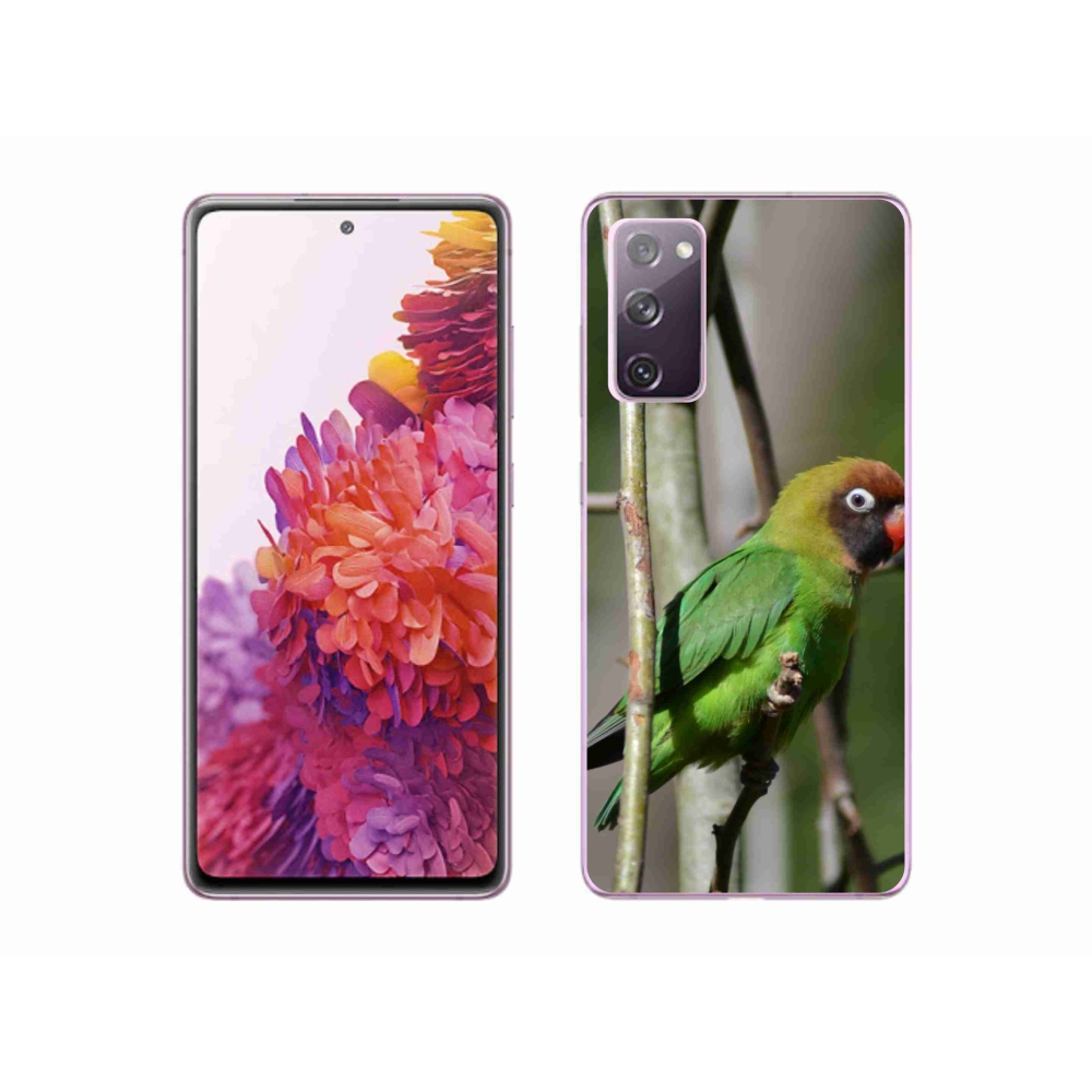 Gelový kryt mmCase na Samsung Galaxy S20 FE - papoušek agapornis