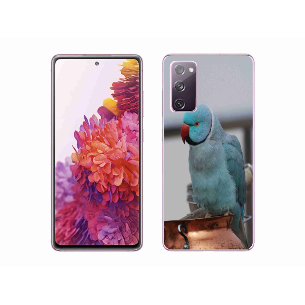 Gelový kryt mmCase na Samsung Galaxy S20 FE - papoušek alexandr modrý
