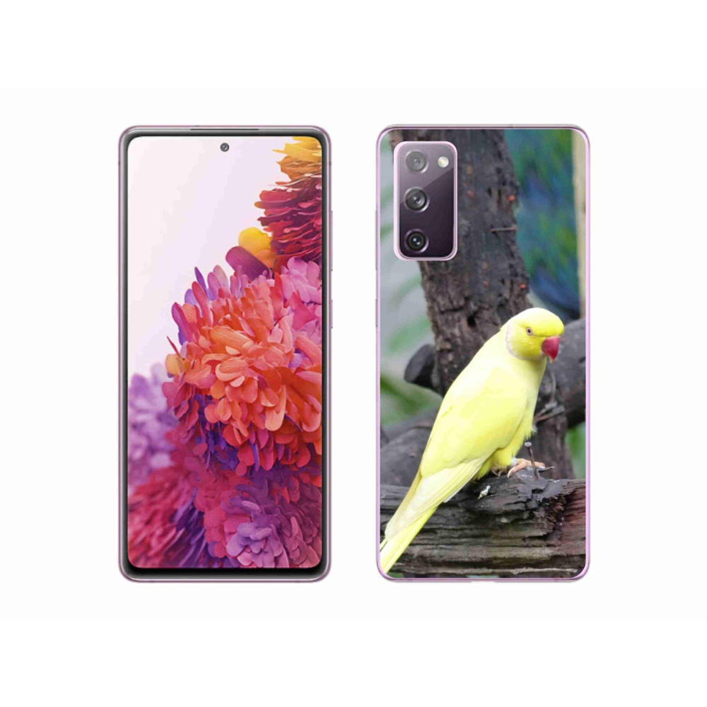 Gelový kryt mmCase na Samsung Galaxy S20 FE - papoušek alexandr žlutý