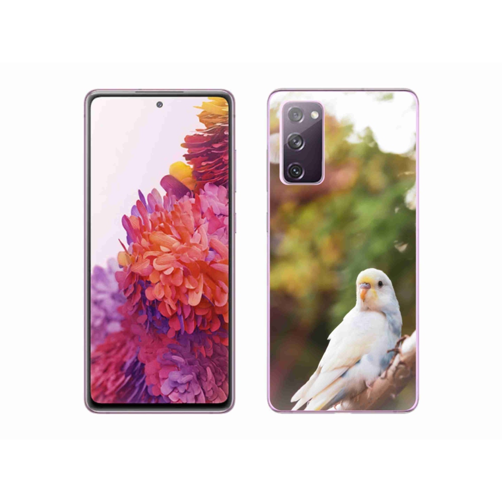 Gelový kryt mmCase na Samsung Galaxy S20 FE - papoušek andulka bílá