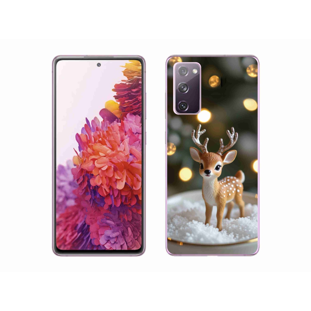 Gelový kryt mmCase na Samsung Galaxy S20 FE - roztomilý vánoční jelen