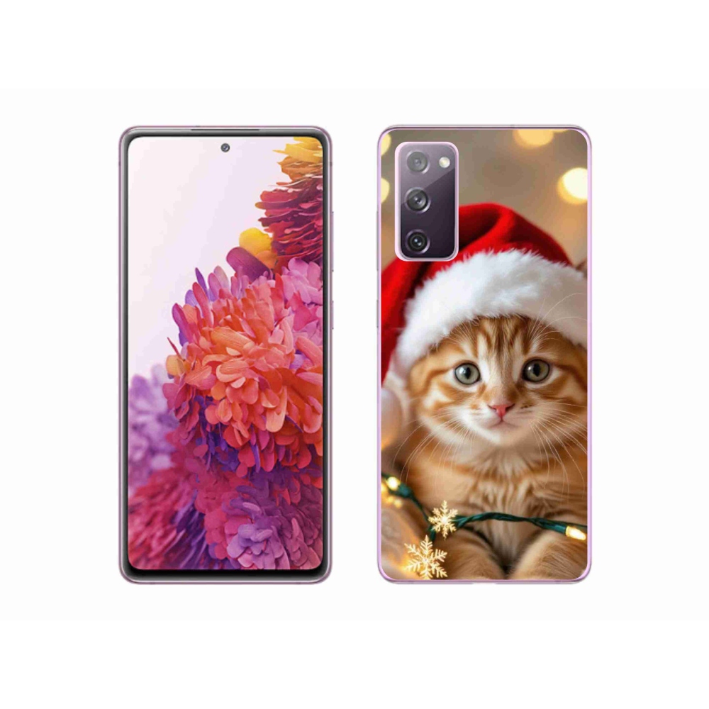 Gelový kryt mmCase na Samsung Galaxy S20 FE - vánoční kotě
