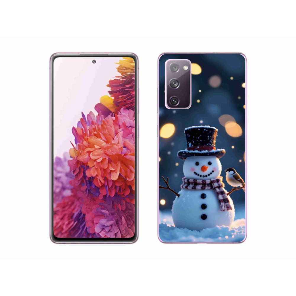 Gelový kryt mmCase na Samsung Galaxy S20 FE - vánoční sněhulák