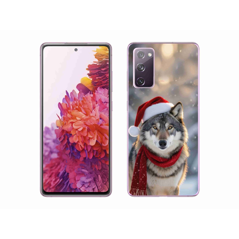 Gelový kryt mmCase na Samsung Galaxy S20 FE - vánoční vlk