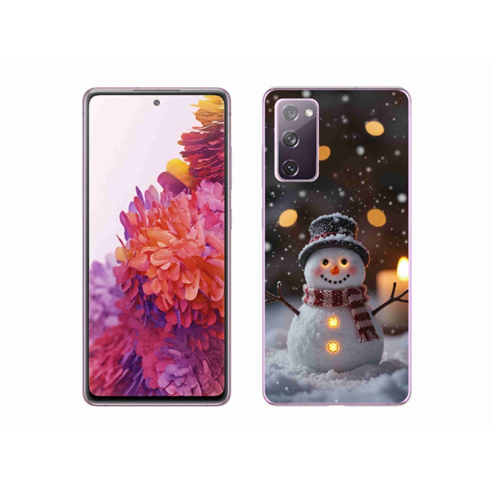 Gelový kryt mmCase na Samsung Galaxy S20 FE - veselý sněhulák