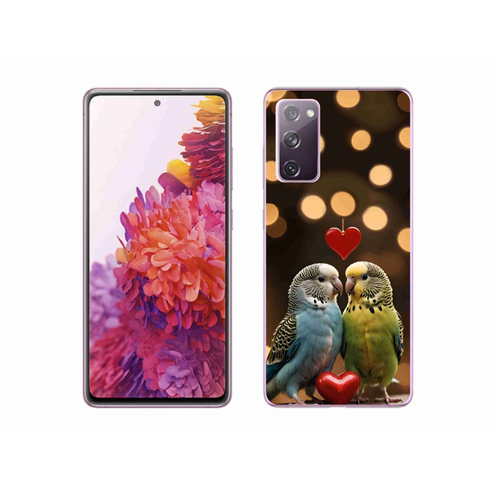 Gelový kryt mmCase na Samsung Galaxy S20 FE - zamilovaní papoušci