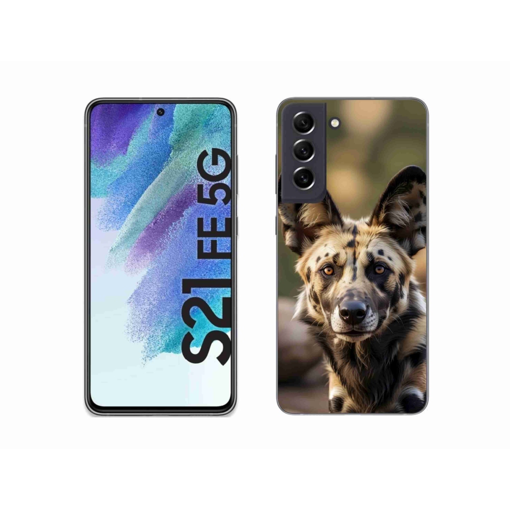 Gelový kryt mmCase na Samsung Galaxy S21 FE 5G - africký divoký pes