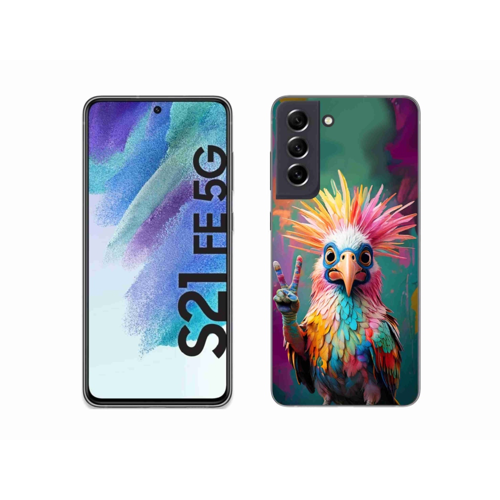 Gelový kryt mmCase na Samsung Galaxy S21 FE 5G - barevný rebel