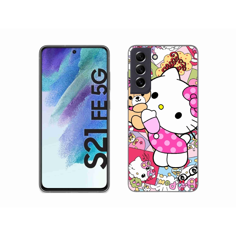 Gelový kryt mmCase na Samsung Galaxy S21 FE 5G - cute kitty