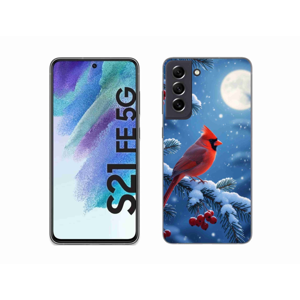 Gelový kryt mmCase na Samsung Galaxy S21 FE 5G - kardinál červený