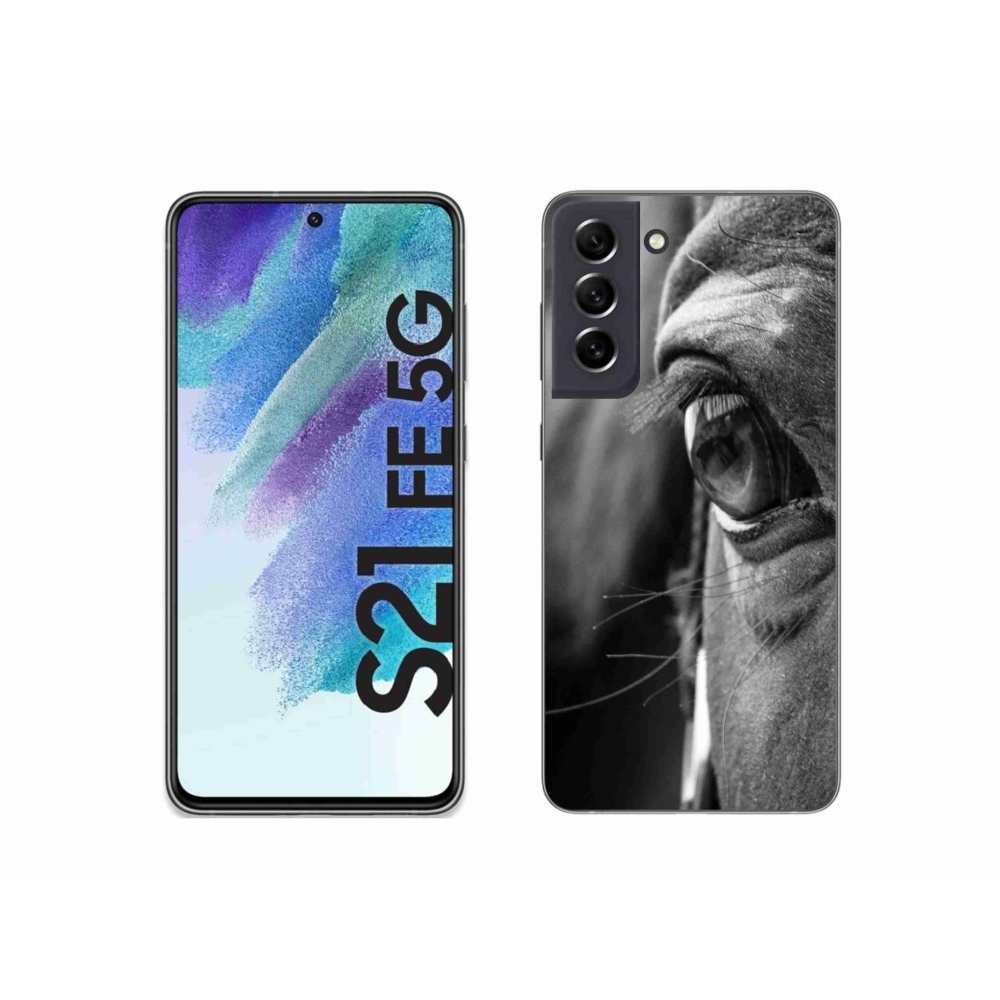 Gelový kryt mmCase na Samsung Galaxy S21 FE 5G - koňský pohled