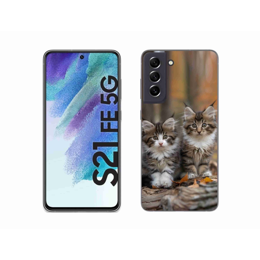 Gelový kryt mmCase na Samsung Galaxy S21 FE 5G - kočičí duo 3