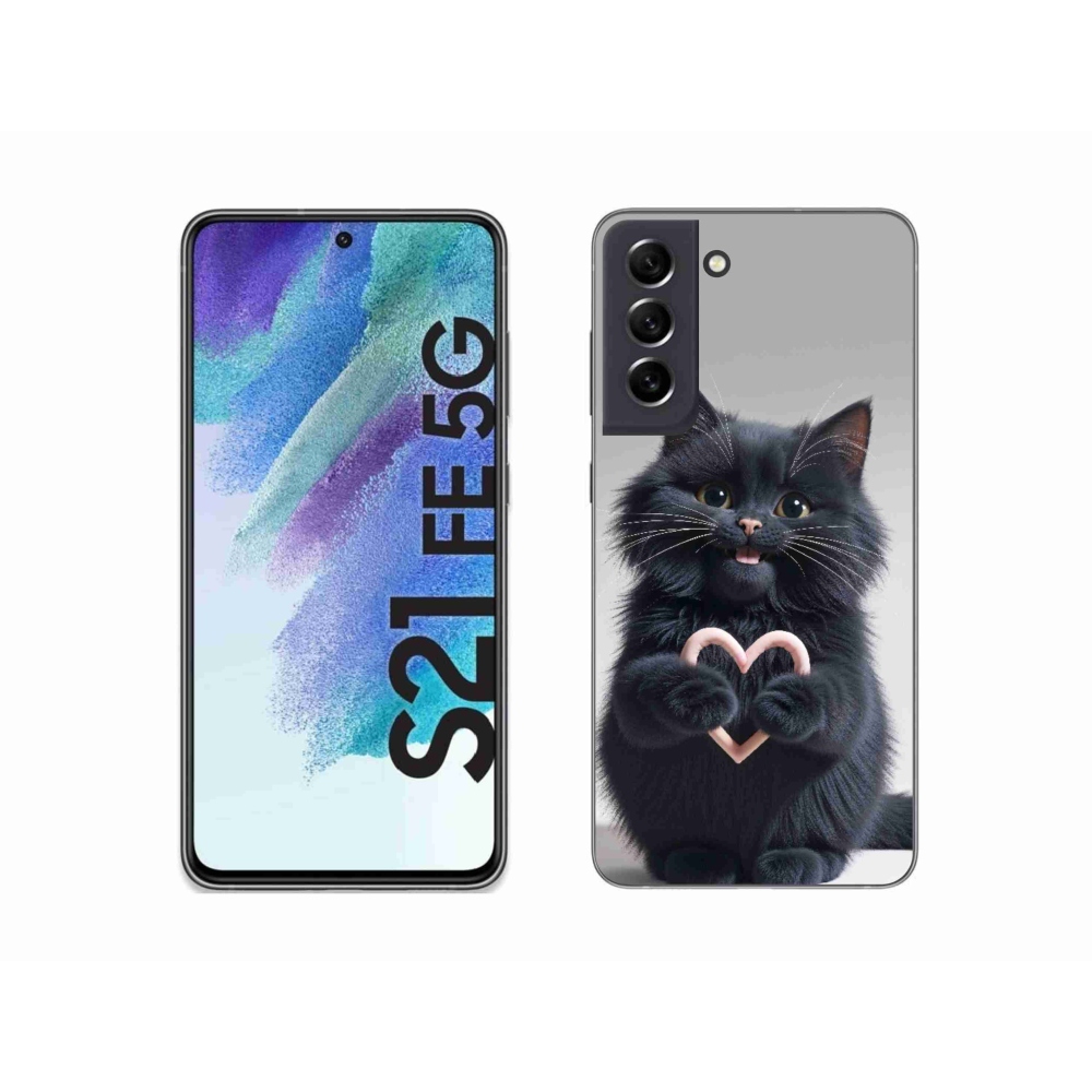 Gelový kryt mmCase na Samsung Galaxy S21 FE 5G - kočičí láska 3