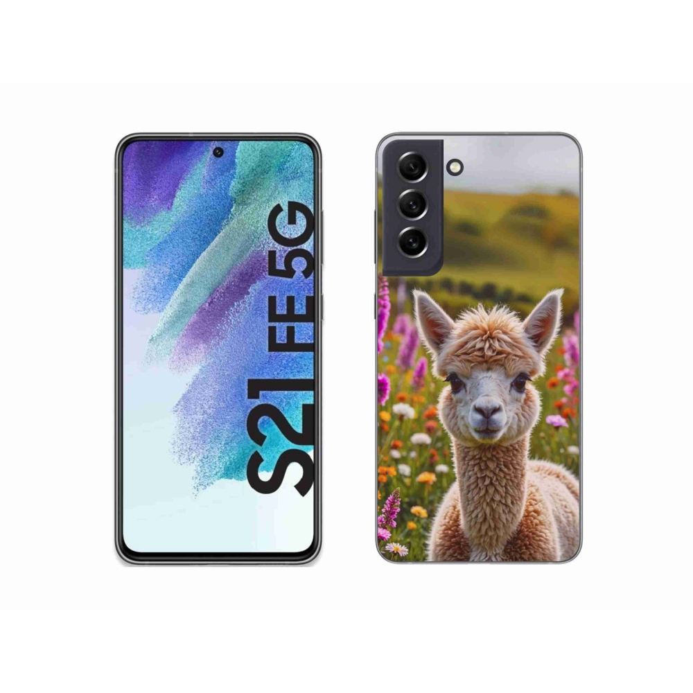 Gelový kryt mmCase na Samsung Galaxy S21 FE 5G - lama na louce