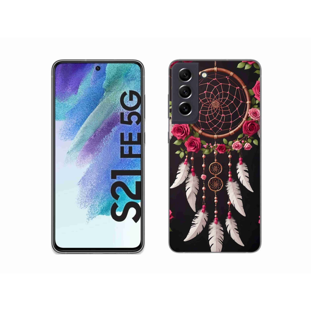 Gelový kryt mmCase na Samsung Galaxy S21 FE 5G - lapač snů s růžemi