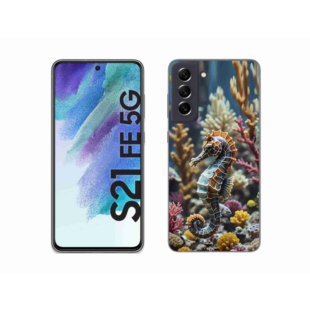 Gelový kryt mmCase na Samsung Galaxy S21 FE 5G - mořský koník 2