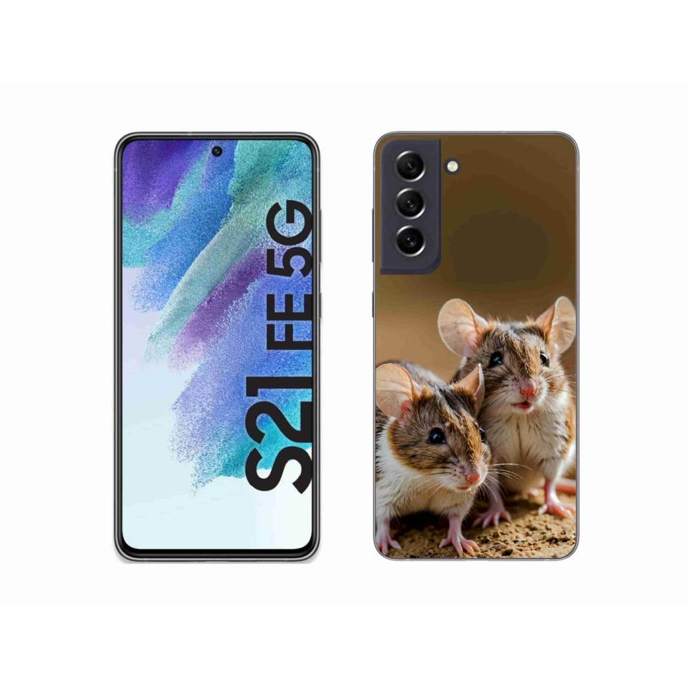 Gelový kryt mmCase na Samsung Galaxy S21 FE 5G - myší duo