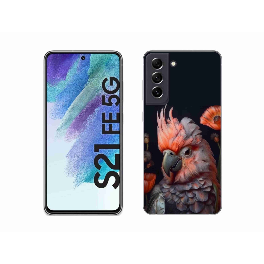 Gelový kryt mmCase na Samsung Galaxy S21 FE 5G - papoušek kakadu v barvách