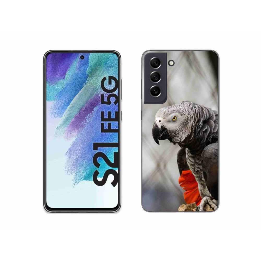 Gelový kryt mmCase na Samsung Galaxy S21 FE 5G - papoušek žako 3