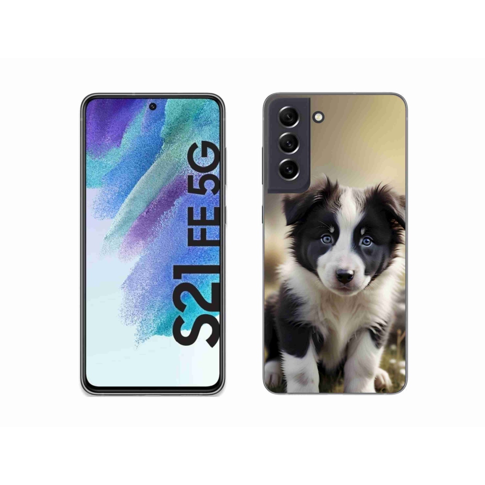 Gelový kryt mmCase na Samsung Galaxy S21 FE 5G - roztomilá border kolie
