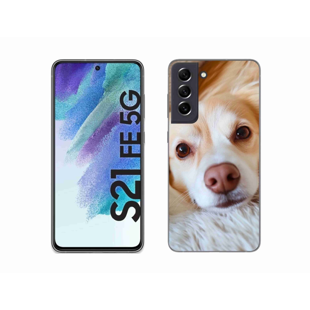 Gelový kryt mmCase na Samsung Galaxy S21 FE 5G - Roztomilá čivava