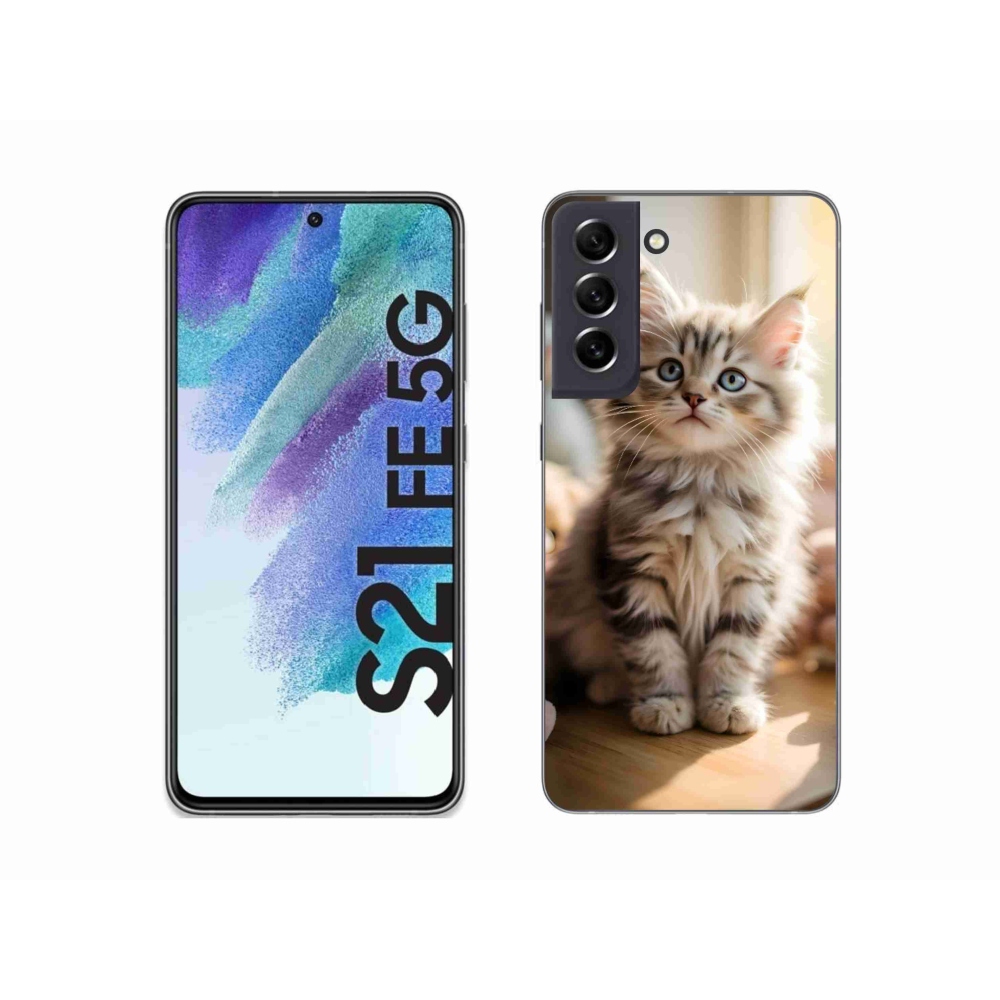Gelový kryt mmCase na Samsung Galaxy S21 FE 5G - roztomilé kotě 10