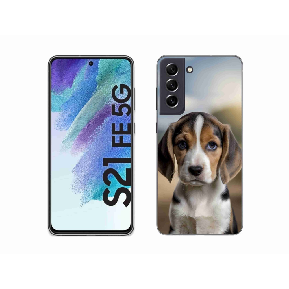 Gelový kryt mmCase na Samsung Galaxy S21 FE 5G - roztomilý bígl