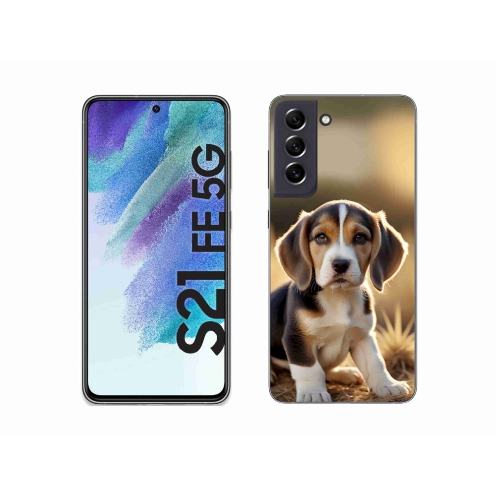Gelový kryt mmCase na Samsung Galaxy S21 FE 5G - roztomilý bígl