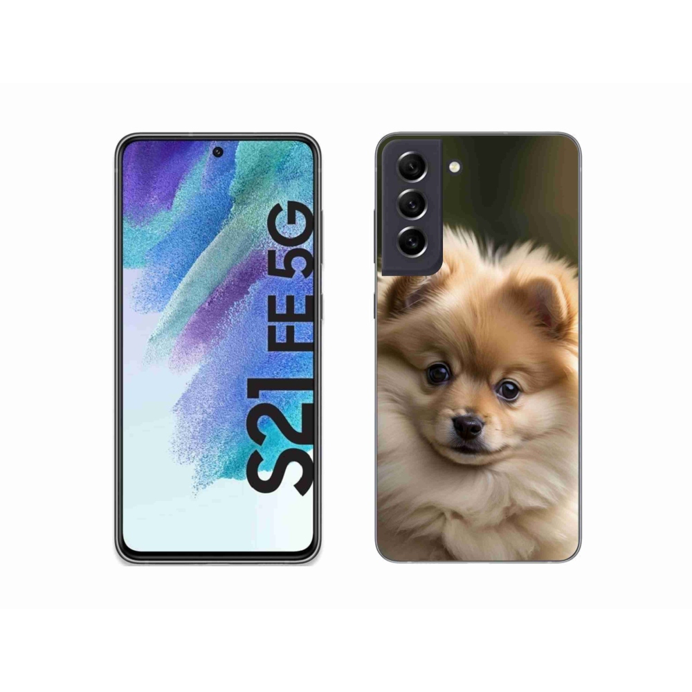 Gelový kryt mmCase na Samsung Galaxy S21 FE 5G - roztomilý pomeranian 2